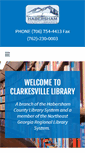Mobile Screenshot of clarkesvillelibrary.org