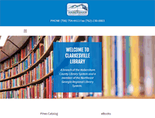 Tablet Screenshot of clarkesvillelibrary.org